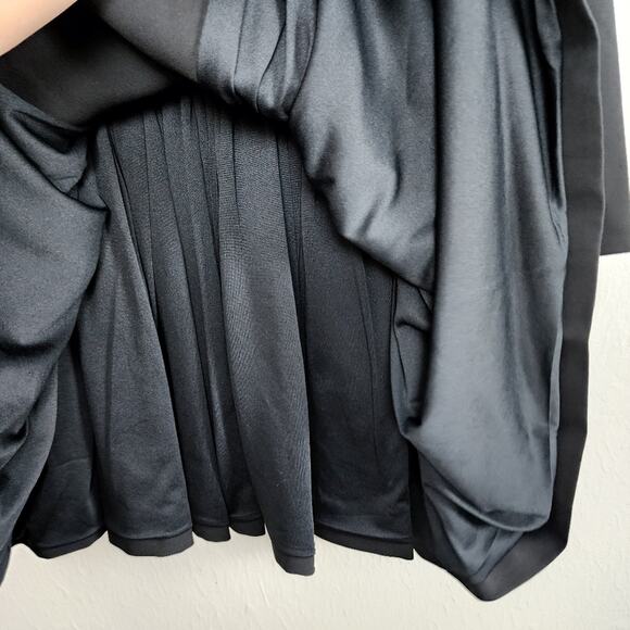 NWT Jovani Maslavi Black Pleated Collar Long Sleeve Button Midi Dress 2 - Picture 8 of 10